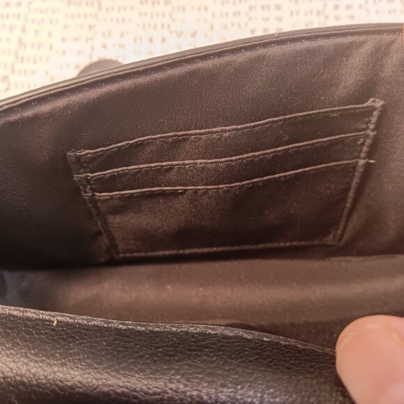 Nine West black faux leather wristlet & chain convertible straps handbag purse - Picture 9 of 15